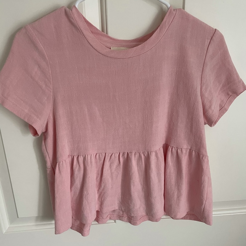 Pacsun pink peplum top